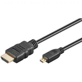 HDMI-Kabel Micro D Svart 2 M