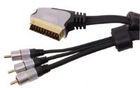 Scart - 3x RCA Bild/Ljud 5 M