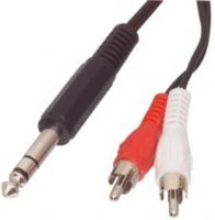 2xRCA - 6,35 mm Hane 1,5 M