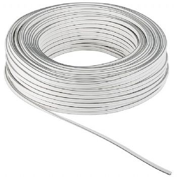 Hgtalarkabel 2x0,75 mm Vit 50 M