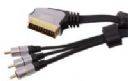 Scart - 3x RCA Bild/Ljud  5 M