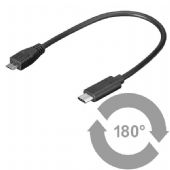 USB 2.0 kabel micro B ha - 3.1 C ha 0,2 M